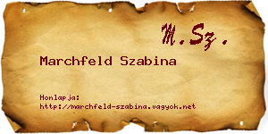 Marchfeld Szabina névjegykártya